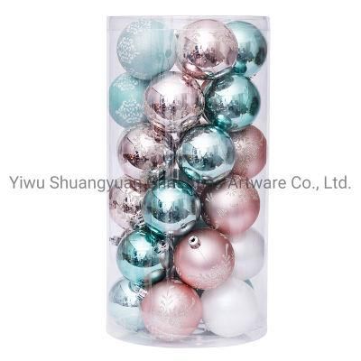 New Design High Sales Christmas Shiny Painted Ball for Holiday Wedding Party Decoration Supplies Hook Ornament Craft Gifts