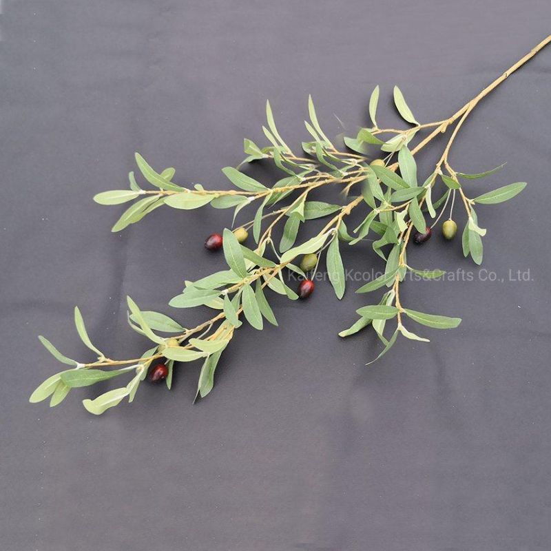 Factory Cheap Wholesale Artificial Olive Leaves for Wedding Decoration