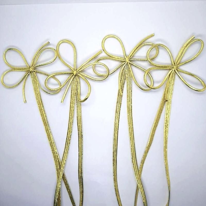 Metallic Stretch Loops, Elastic Cord Ribbon, Gift Box Bows