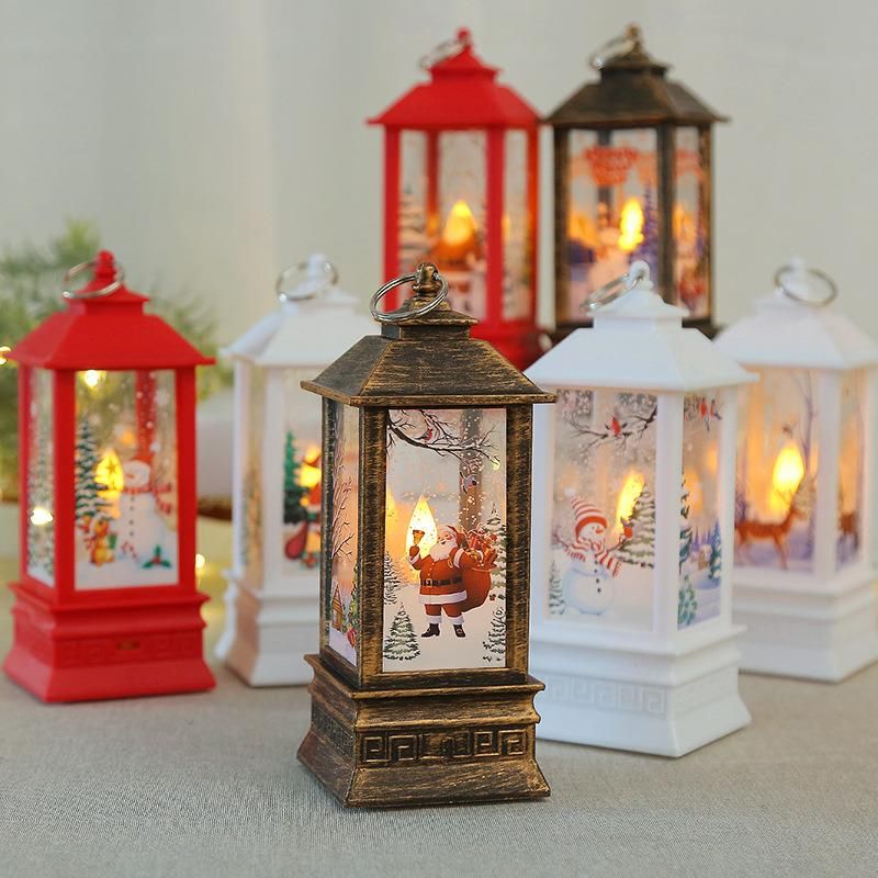 Large 36cm Christmas LED Luminous Wind Lantern Can Be Placed or Hung Christmas Desktop Decoration Lights
