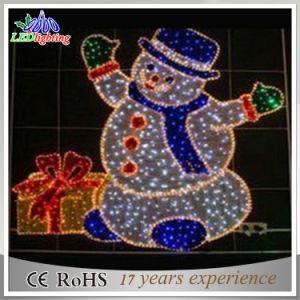 2017 New Christmas Double Snowman Rope Holiday LED Motif Light