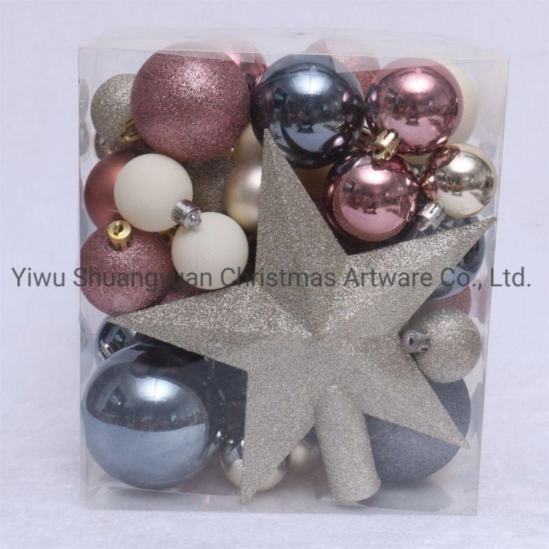 Wholesale Assorted Plastic Christmas Ball for Decoration Set Package