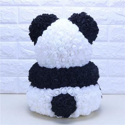 Fashion 40cm PE Panda Decoration Valentine Girlfriend Anniversary Gift Rose Flower Panda