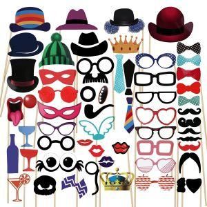 58PCS Photo Posing Props for Southwestern Party, Carnival Party