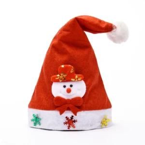 2020 Winter Pet Adult Baby First Santa Claus Red Wine Sublimation Pudding LED Light Christmas Hat for Adults