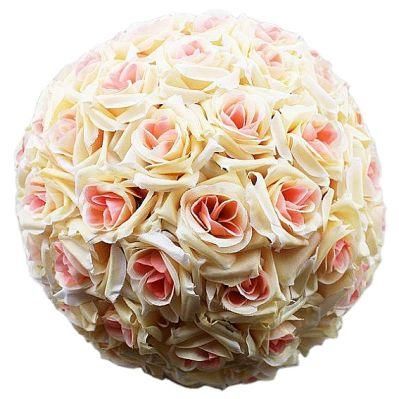 Wedding Romantic Decorative Large Hanging Artificial Rose Flower Ball with Leaf