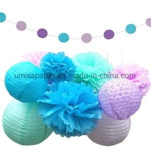 Umiss Paper Tissue Paper POM Poms Flowers Lantern Garland Kit for Party Decoration