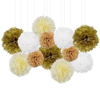 New Wholesale New Product Fsc Handmade DIY Tissue Paper POM POM Flower Decoration