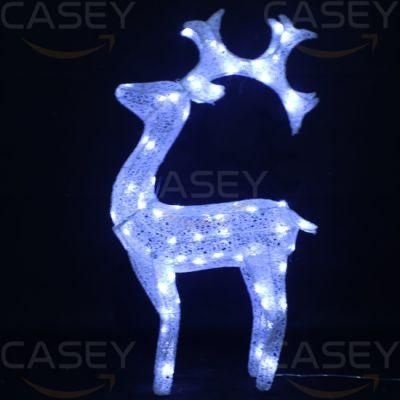 Popular Christmas Decoration Life Size Beautiful LED Christmas Deer with Lights for Sale