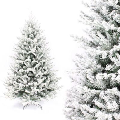 Yh2115 Cone Automatic 180cm Artificial White Christmas Tree with Stand