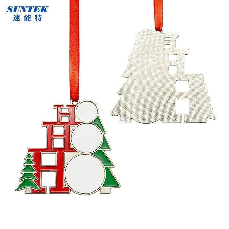 Sublimation Blank Metal Christmas Ornament-H