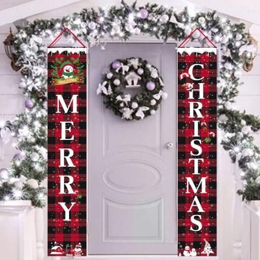 Christmas Couplets Christmas Banners Christmas Curtains Support Customized Pictures