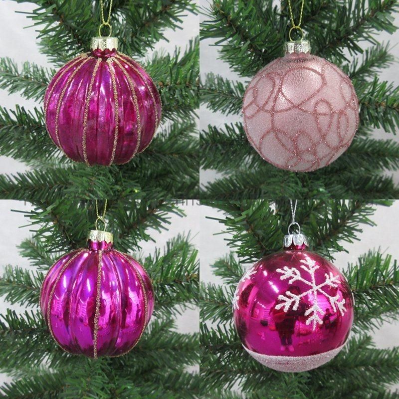 Christmas Hanging Glass Ball for Holiday Wedding Party Decoration Supplies Hook Ornament Craft Gifts