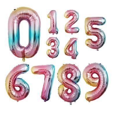 Romantic Numerical Balloons Birthday Foil Balloons Advertising Balloon