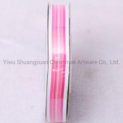 Pink Christmas Ribbon Grosgrain Satin Ribbons for Wedding Christmas Party Decorations DIY Bow Craft Ribbons