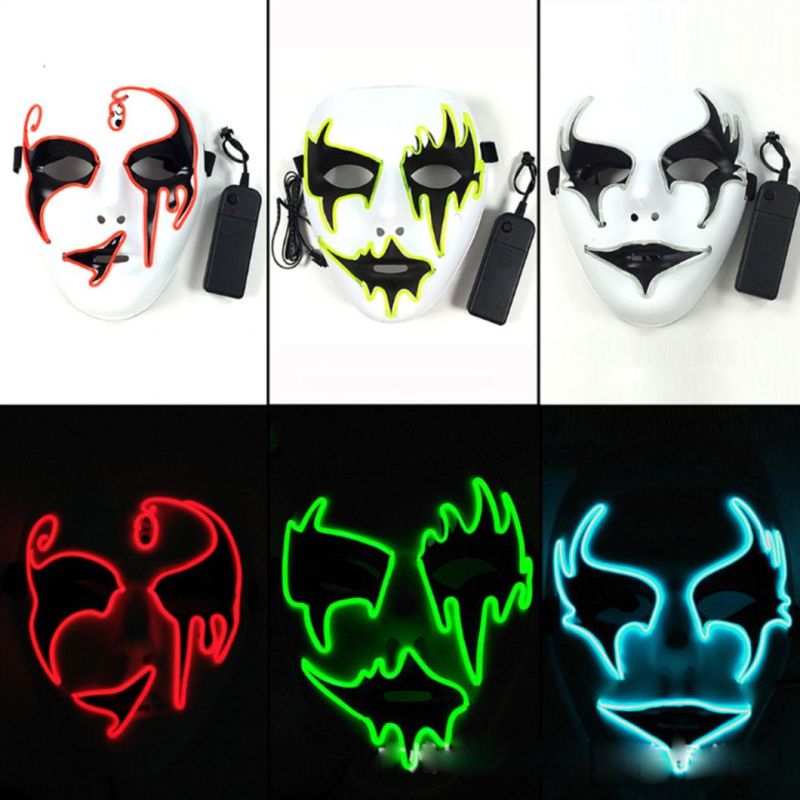 Party LED Ghost Face EL Light up Mask