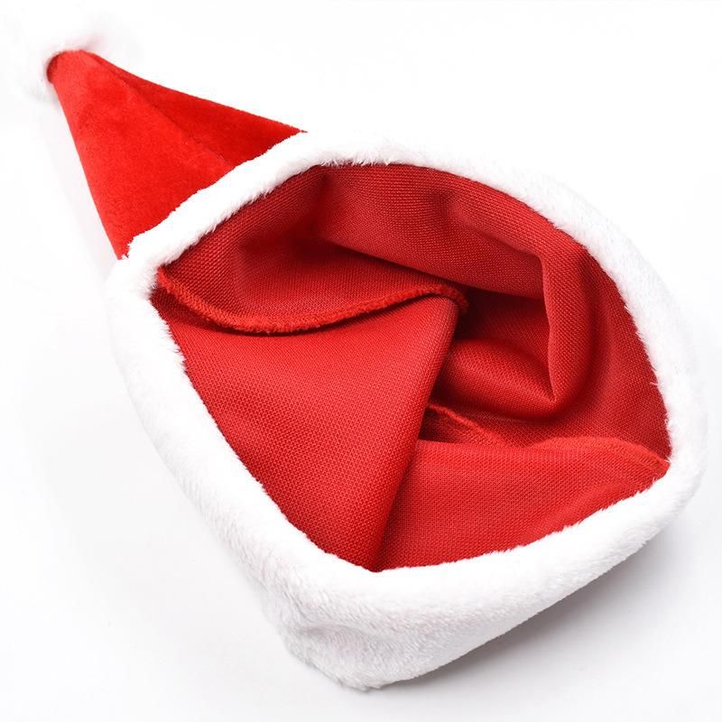 Santa Hats for Cat Dog Plush Mini Crafts Knife and High Quality Velvet Fabric Lo Socks Long Size Xmas New Year Christmas Hat