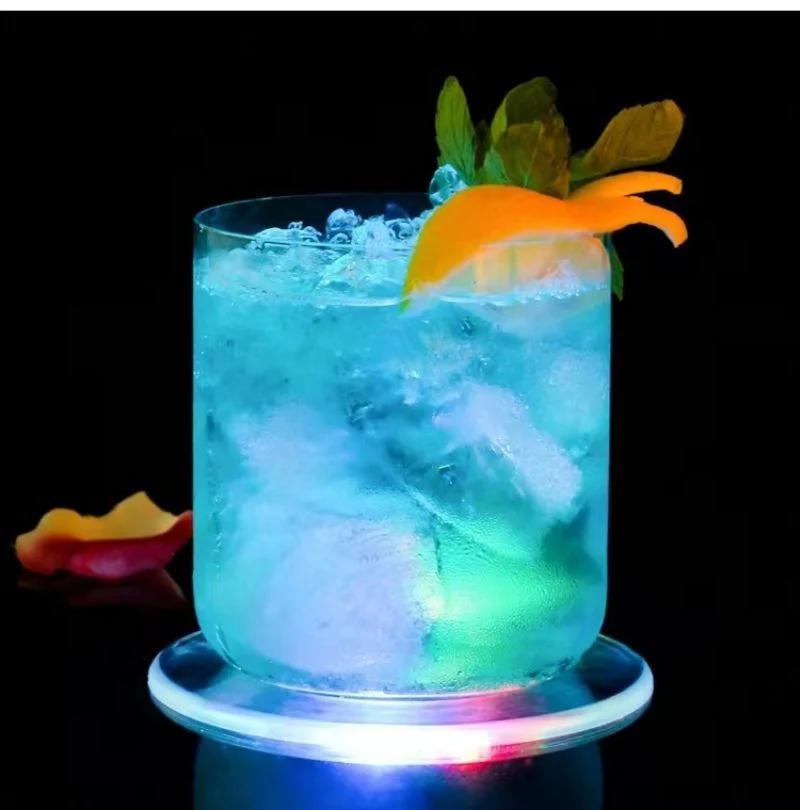 Crystal Ultra-Thin LED Light Cup Glass Coaster