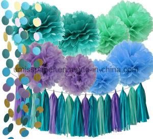 Umiss Tissue POM Poms Tassel Mermaid Decorations Party Supplies Birthday Decorations