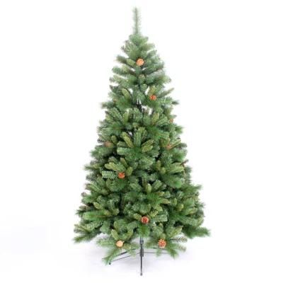 Yh22106 2022 Christmas Day Indoor Christmas Tree 5FT PVC+Pine Needle Hinged Artificial Christmas Tree for Decoration