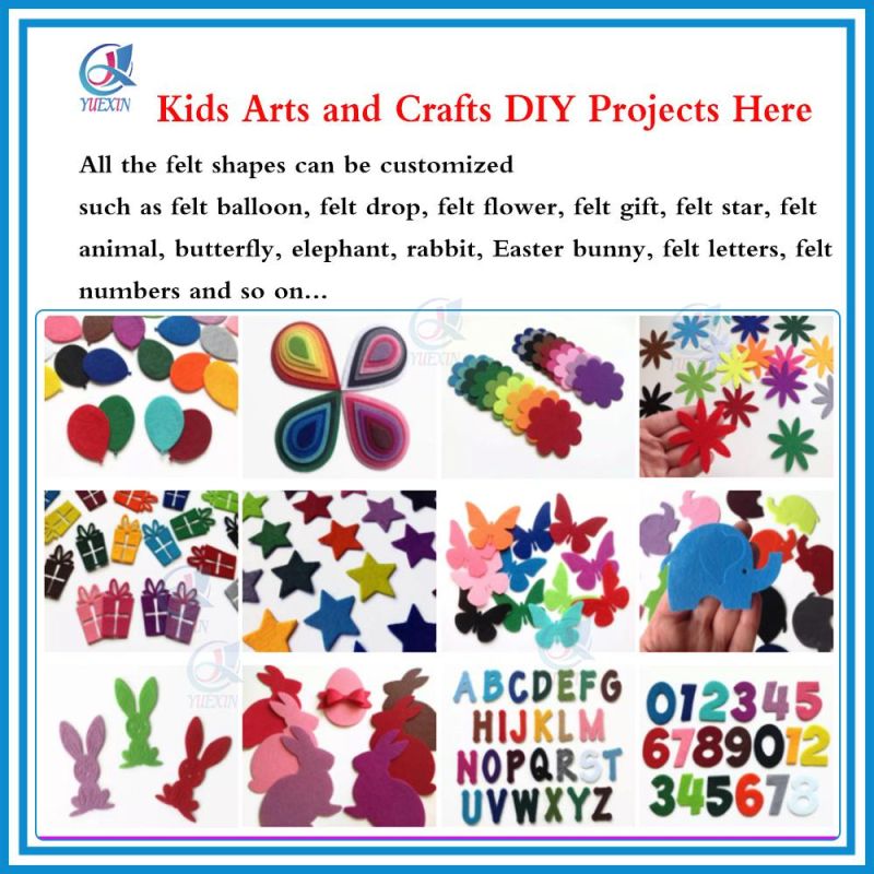 Colored Polyester Felt Craft Sheets Die Cutting Felt