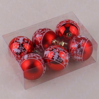 New Design Red Plastic Tree Hanging Ball with Painted
