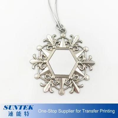 Sublimaiton Metal Jewelry Snow Pendant