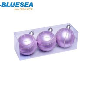 Glossy Mesh Painted Ball 8cm/3PCS Christmas Tree Pendant Gift Christmas Ball