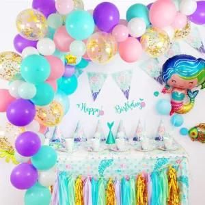 74PCS Mermaid Balloon Arch Garland for Wedding Birthday Party Supplies