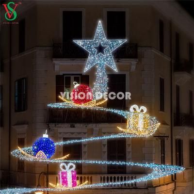 Holiday Giant Outdoor Decoration Christmas Large Gift Box Motif Lights