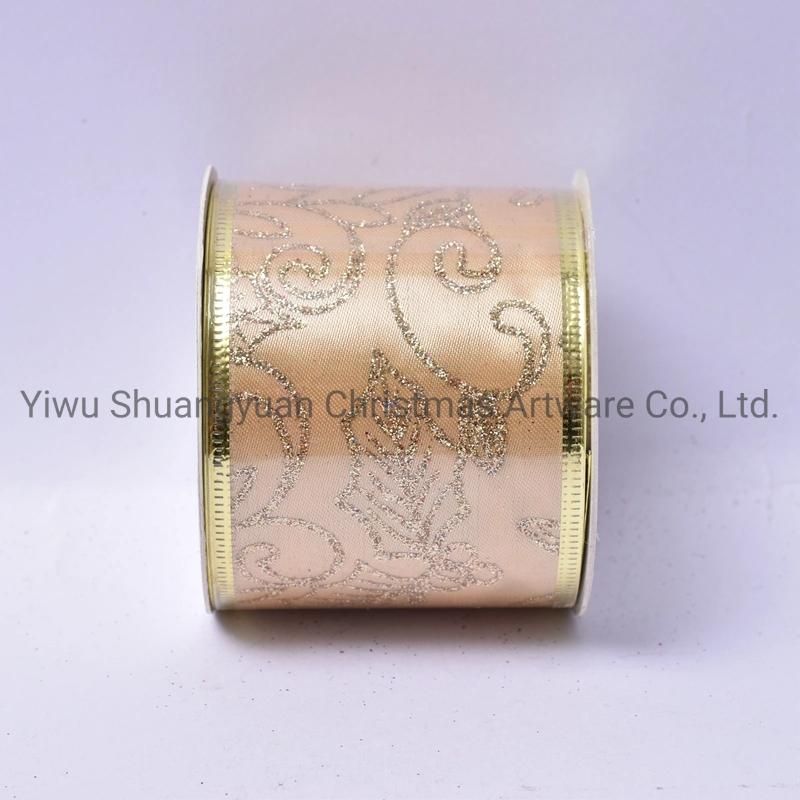 Christmas Ribbon Decor for Holiday Wedding Party Decoration Supplies Hook Ornament Craft Gifts