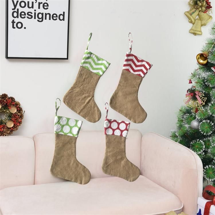 New Christmas Decorative Gifts Household Christmas Tree Pendant Cartoon Christmas Socks Children′s Christmas Gift Bag for Kids