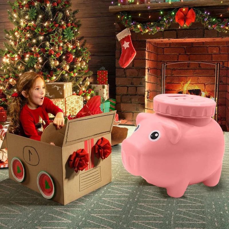 Pig Shape Digital Coin Bank for Kid′s Gift
