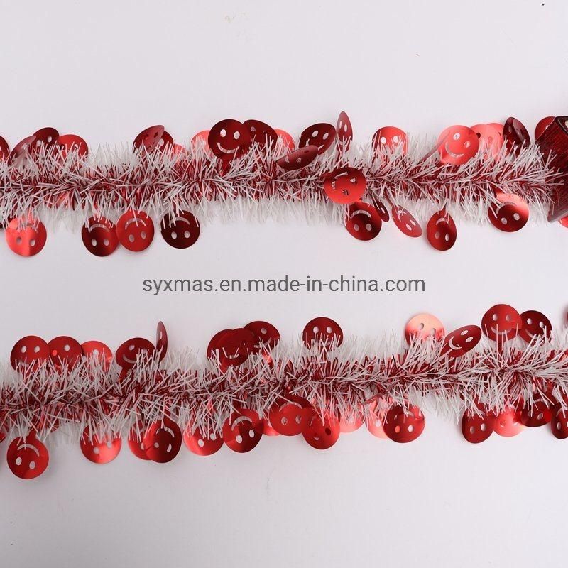 Matt Red Christmas Pet Tinsel for Christmas Tree and Christmas Party Decoration