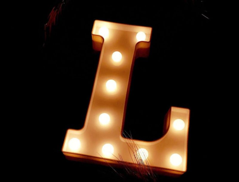 Decorative LED Light up Number Letters Plastic Marquee Number Lights