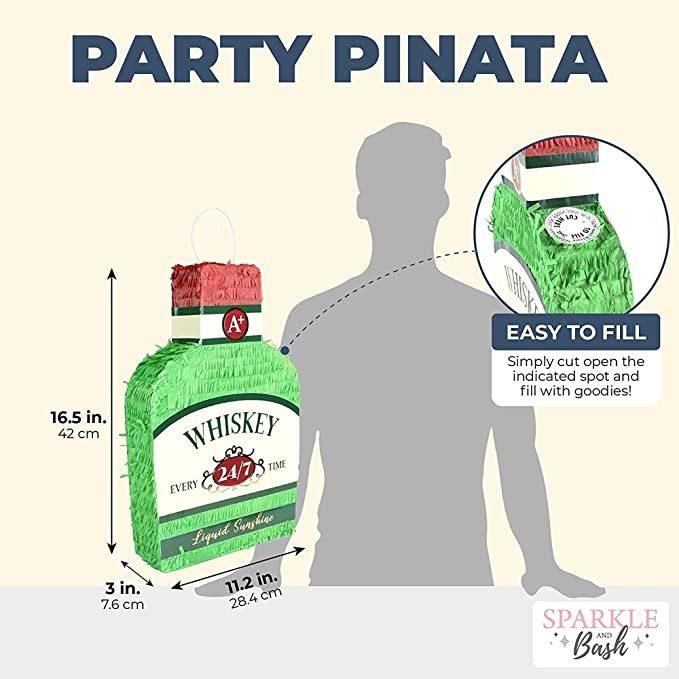 Whisky Bottle Pinata (16.5 X 11 Inches)