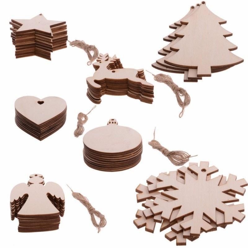 Imitated Wood Christmas Pendant House Hanging Gifts & Decoration