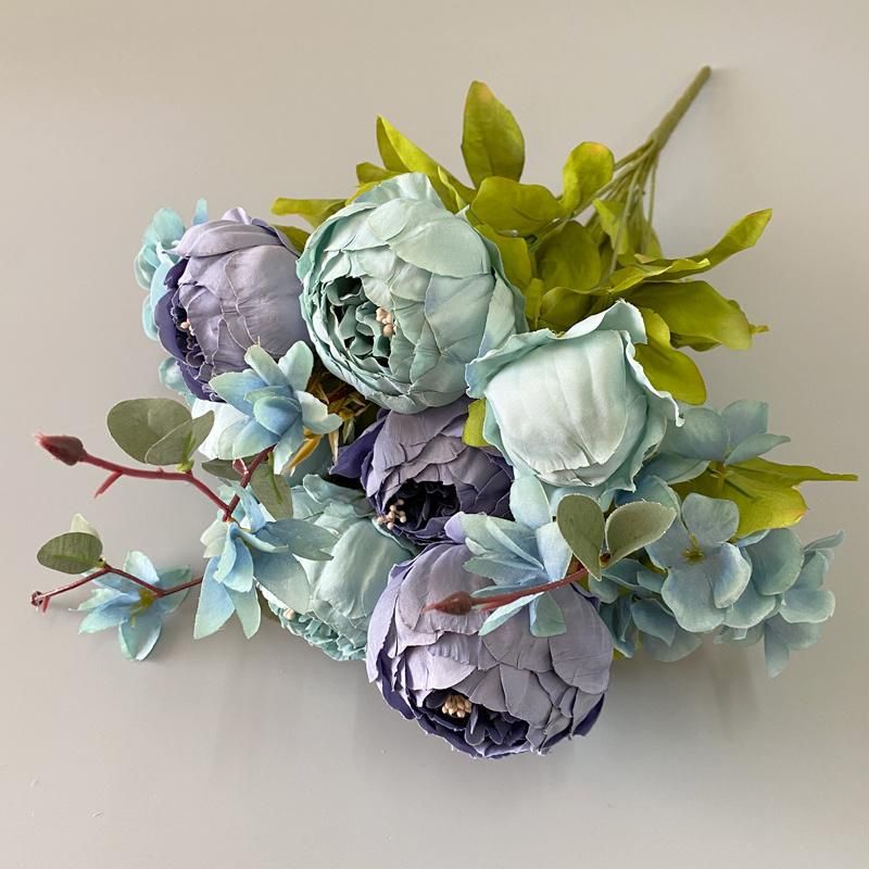 Factory Wholesale Luxury Artificial Peony Flower Bunches for Wedding Decoration