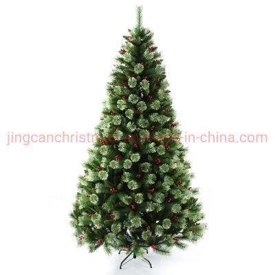 Artificial Frosted Pine Needle Mixed PVC Christmas Tree