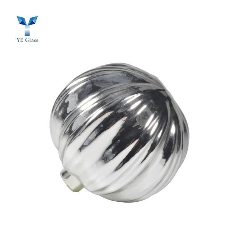 Customized Silver Hand Blown Glass Christmas Balls for Decoration