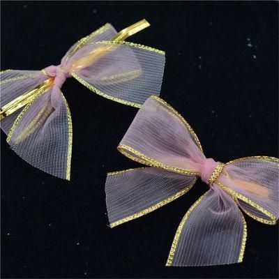 Handwork Satin Ribbon Bow with Wire for Candies