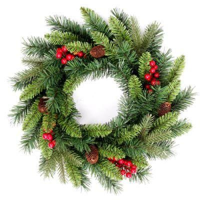 Yh1819 New Design Luxury Green Christmas Wreath