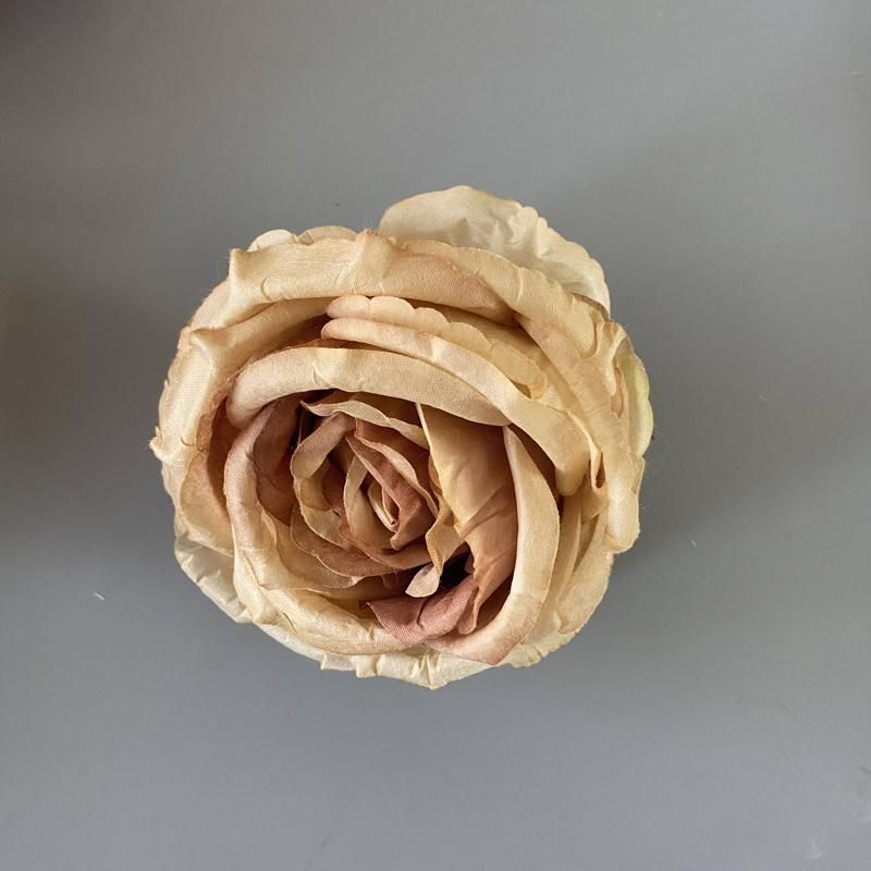 Wholesale High Quality Rose Flower Heads Silk Flower Wall Panel Flower Heads