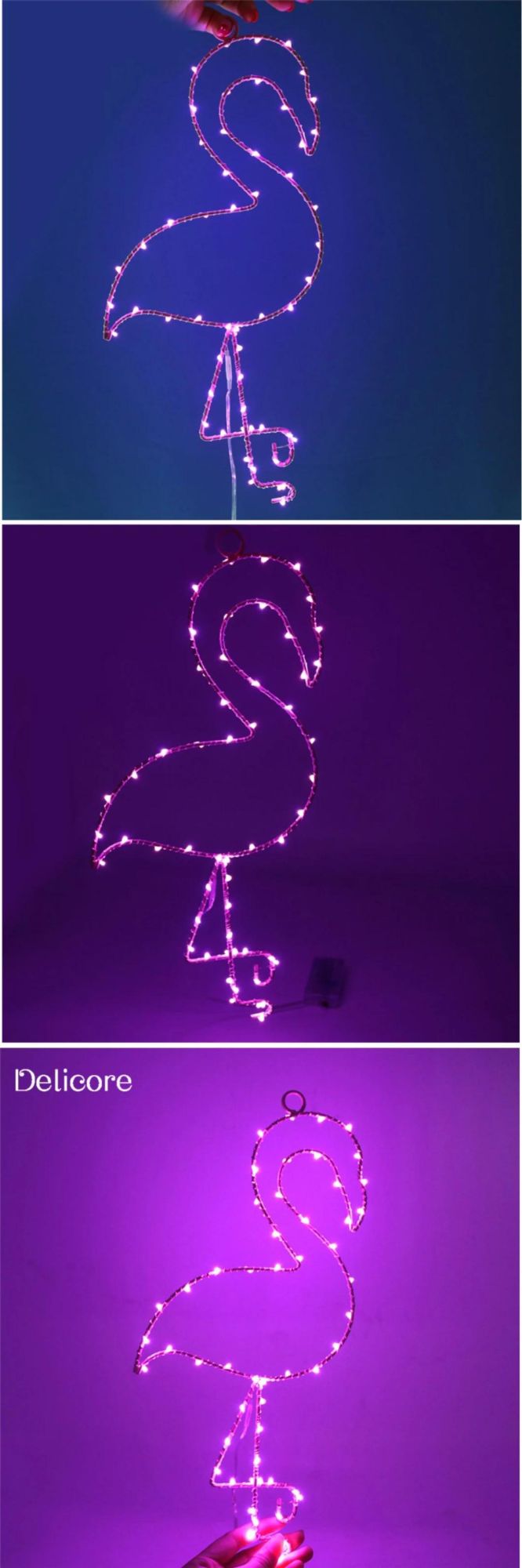 Battery Box Flamingo Model Wall-Mounted Night Light