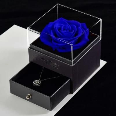 Real Preserved Rose with Gift Box, Handmade Fresh Rose Gift for Her on Birthday, Christmas, Mother&prime;s Day, Valentine&prime;s Day