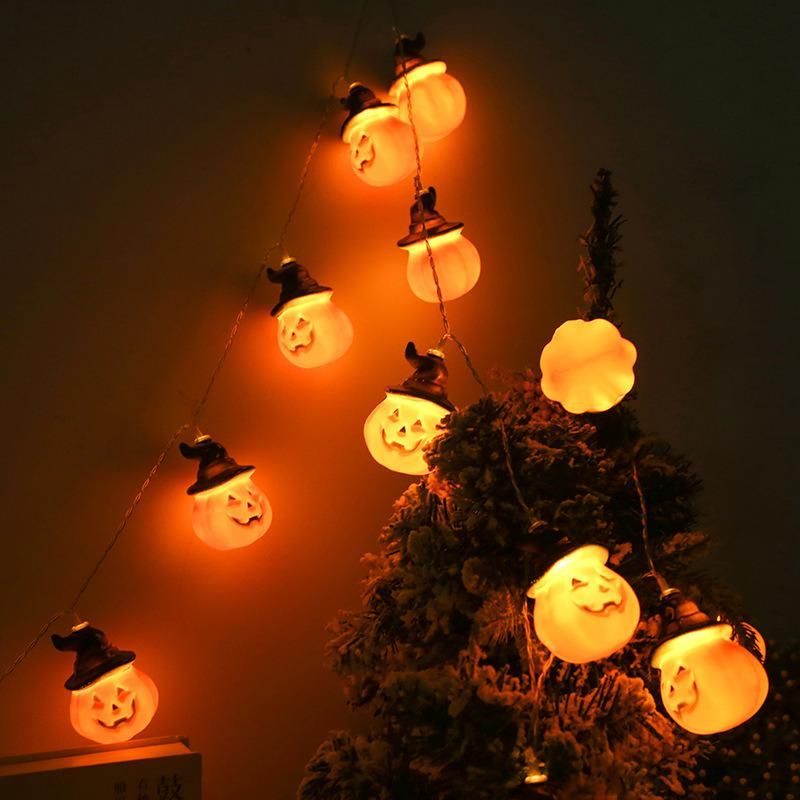 Battery Operated Decoration Orange Pumpkin LED Halloween Light