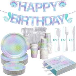Mermaid Scale Party Sparkling Bling Tableware Set