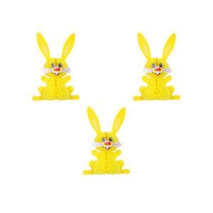 Umiss Tissue Paper Honeycomb Bunny Decoration for Halloween Easter Party