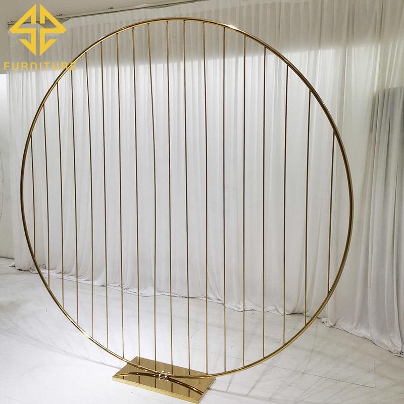 2021 Hot Stainless Steel Frame Round Wedding Backdrop for Events Party Background Wall Stand