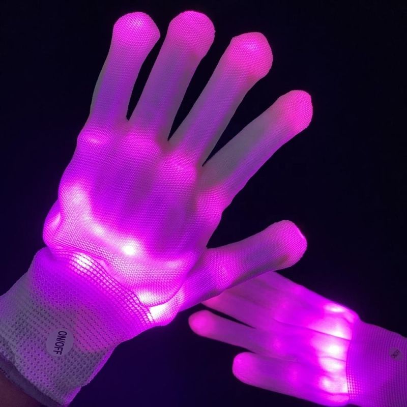 Party Festival Rave Halloween Skeleton Glove with LED Light